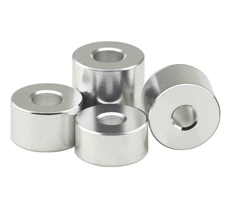 Métrico manguera de tubo largo de aluminio de acero inoxidable de latón espaciador redondo M6 M8 M10 M12 espaciadores de rodamientos Lavadora estándar DIN