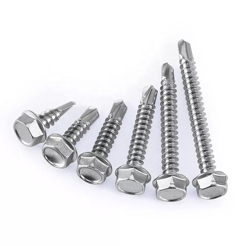 Cerrojo para techos de edificios ST5.5 Galvanizado de metal Hexagon Head Tek madera de acero inoxidable Hex Cerrojo de auto-perforación con lavadora EPDM