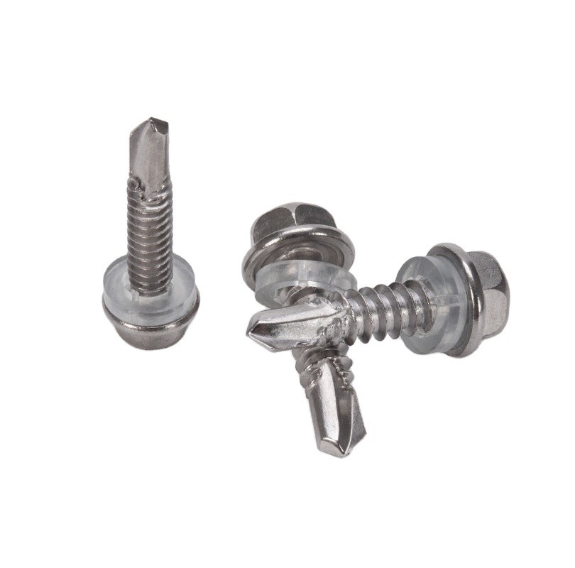 HEX Métrico cabeza de acero inoxidable auto perforación de techo de tornillo 4.2 4.8 5.5 6.3 para INCH Sistema de medición en la industria