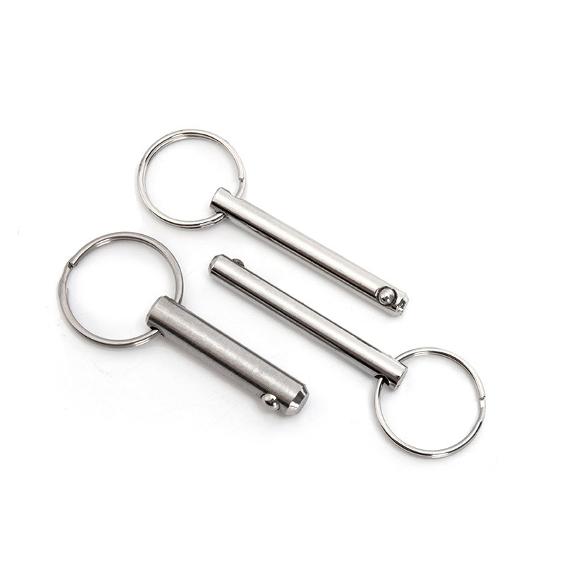 Pin de bloqueo de bolas de acero inoxidable de plata personalizado para transporte aéreo y soluciones de personalización profesionales
