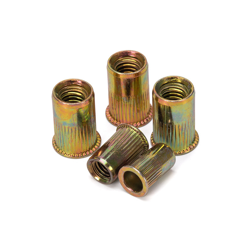 Nudo de remachado de cabeza plana de alta resistencia Fabricación de Nudo de remachado personalizado remachado de acero inoxidable 304 amarillo zincado para marina