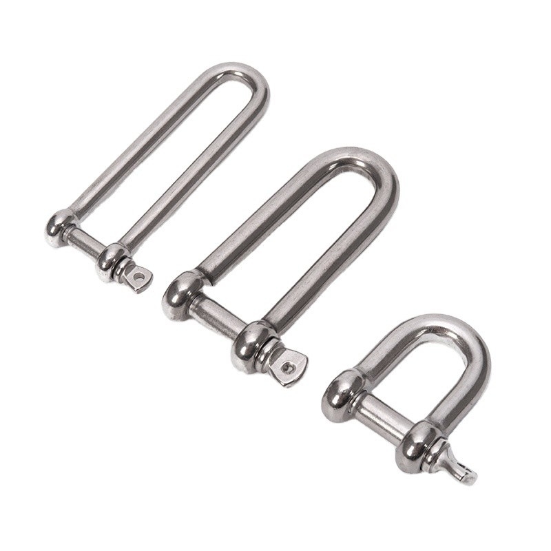 Tecnología de fundición de precisión 8mm profesional 316 cerrojo de acero inoxidable Tipo D grilletes con pin de cuello de tornillo