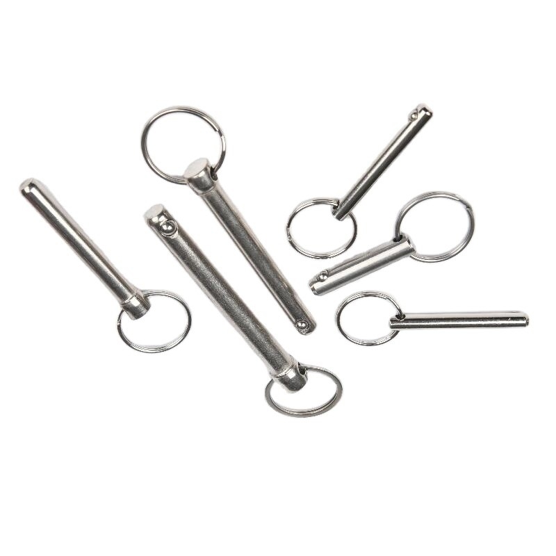 Pin de bola de liberación rápida de acero inoxidable con diseño de pin de resorte duradero y material de acero al carbono resistente a la corrosión