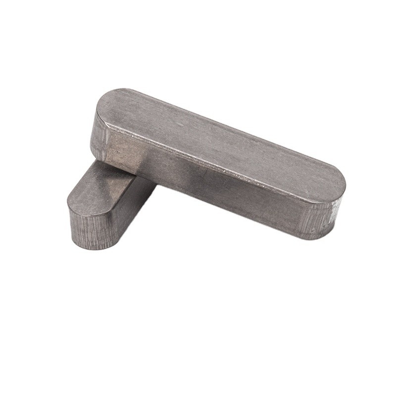 Zinc recubierto de acero inoxidable estándar BS DIN6885 Tipo A Con extremos redondos dobles Eje de pin paralelo llave plana 8mm 10mm 12mm 14mm 16mm 20mm 25mm 30mm 35mm 40mm 50mm