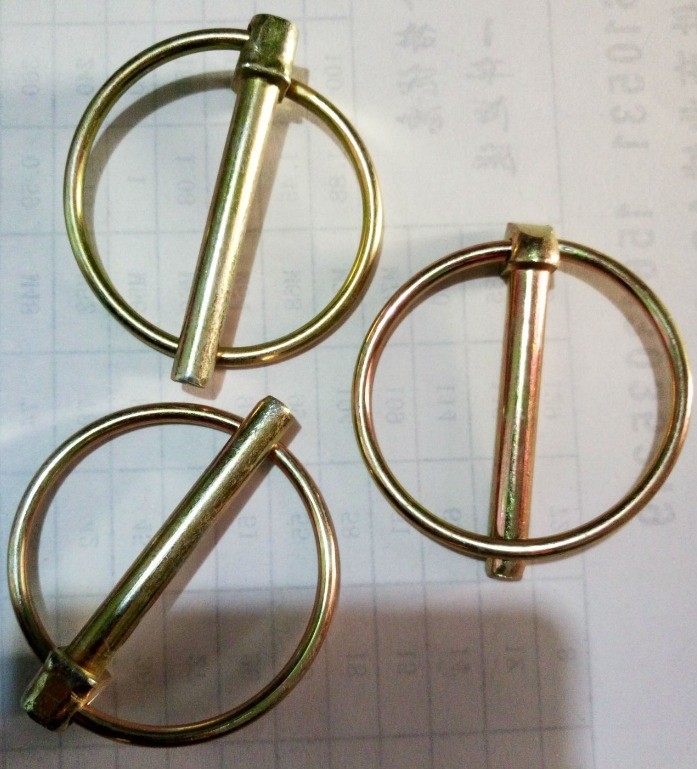 Acero inoxidable 201/304/316 resistente a la corrosión redondo cuadrado de liberación rápida de alambre cerradura pin linch pin con acabado de zinc