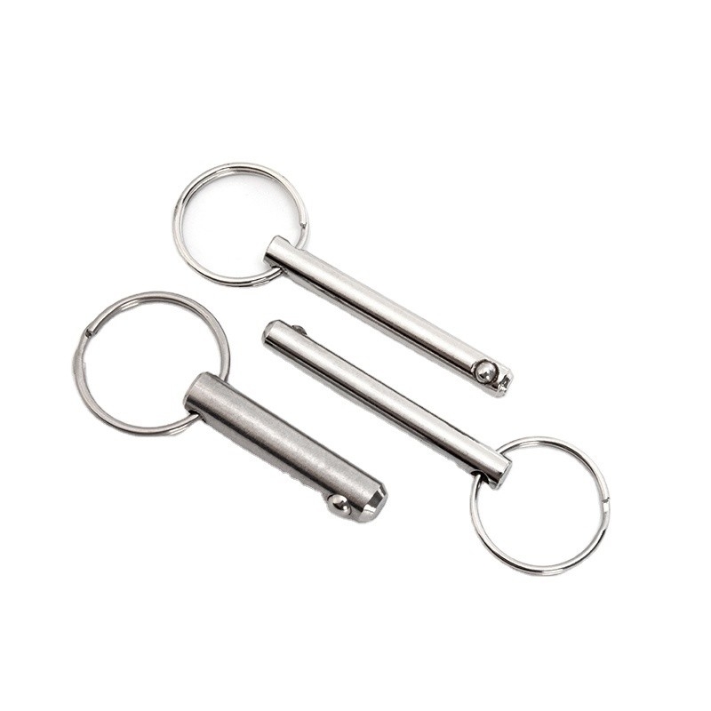 Acero inoxidable de liberación rápida de la bola de bloqueo de la manija de tira Detent Ring Pin con acabado brillante y vida más larga TiCN recubrimiento