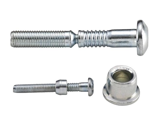 Finalización brillante C50L anillo de cabeza de cúpula ranurado cerrojo de bloqueo con cuello de nuez alta resistencia a la tracción sin revestimiento de acero inoxidable sin revestimiento