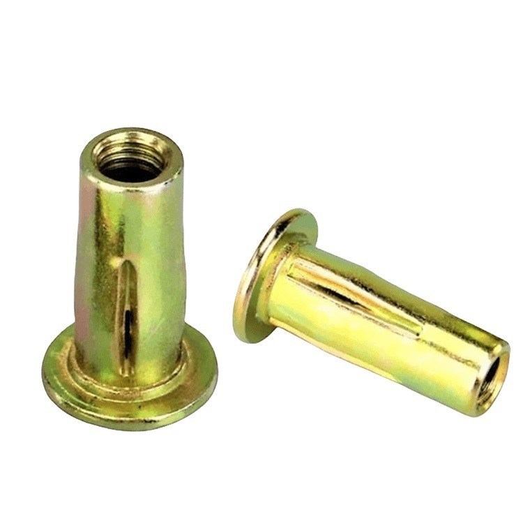 Cuidado de la salud Métrico de acero inoxidable galvanizado de zinc de acero pre-bulbado inserciones roscadas inserciones de cuerpo con ranuras Cross Nut Plus Nut Lanterna Rivet Nut