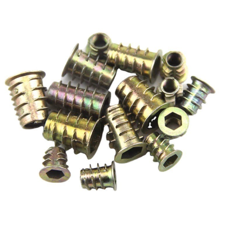 Muebles de acero inoxidable Nut de inserción de madera M5 M6 M8 Insertos roscados para el sistema de medición métrica de madera y la atención médica