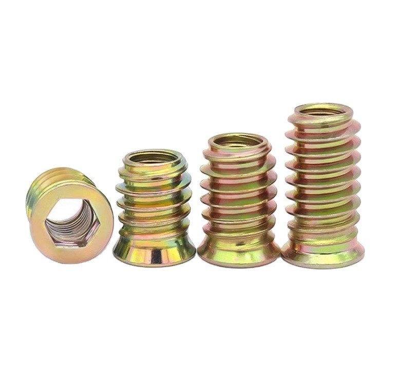 Sistema de medición métrico Color zincado M6 M8 M10 Muebles Madera Nut de inserción para la industria general de la madera