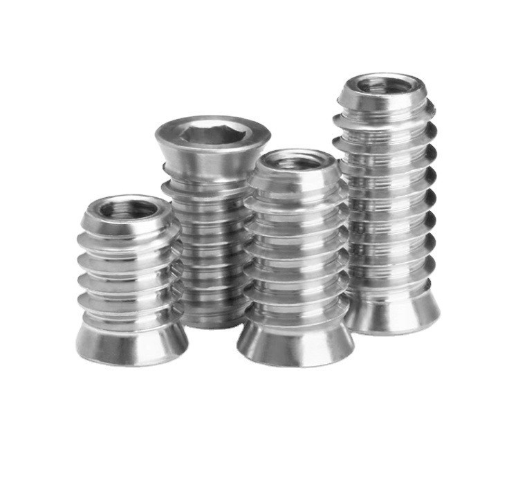 Industria del petróleo y el gas Esenciales Medidas imperiales Muebles de acero inoxidable Nut de inserción de madera con revestimiento galvanizado resistente a la corrosión