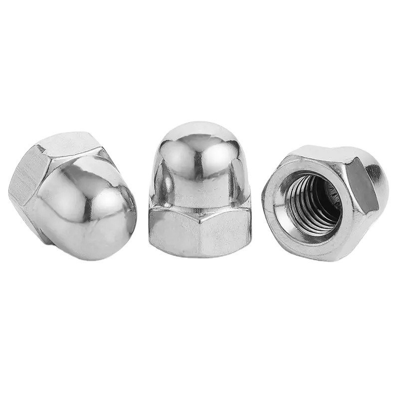 Las nueces de tapa hexagométicas de acero inoxidable personalizadas para el sistema de medición Imperial Inch JIS estándar en la industria general