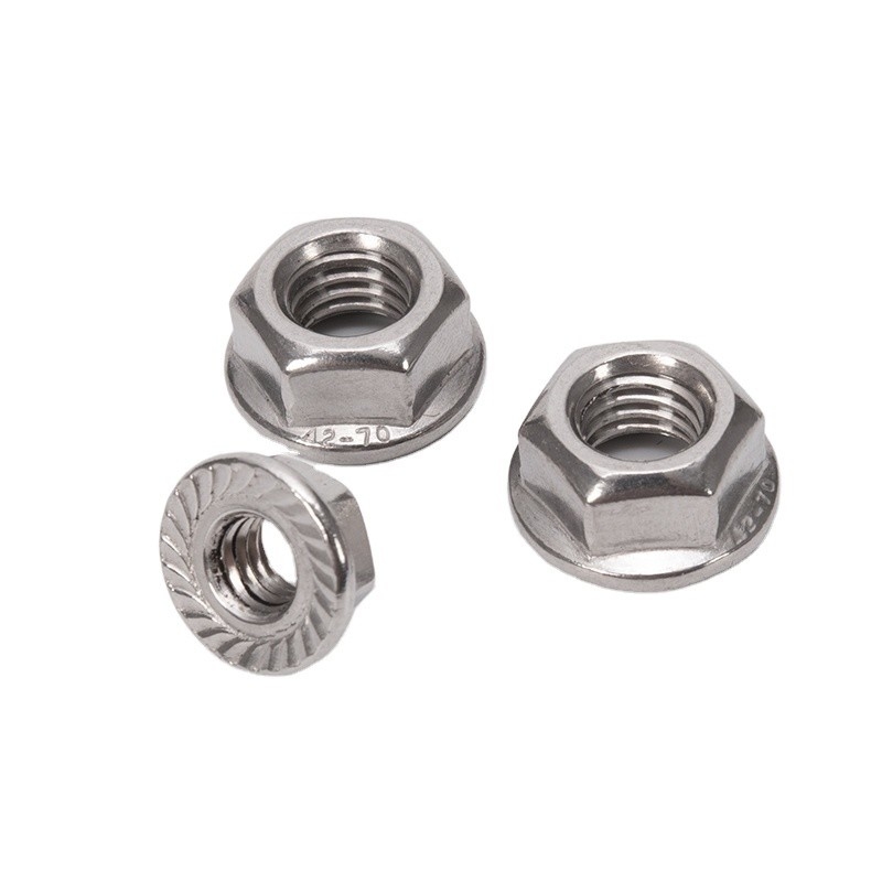 Sistema de medición métrico Nut de tapa de brida serrada de acero carbono M3 M4 M5 M6 M8 M10 M12 M16 M20 con acabado zincado